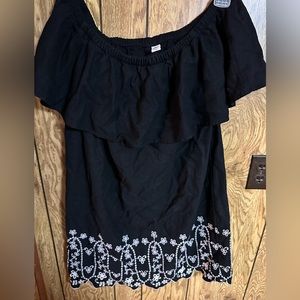 Old Navy off the Shoulder Black Dress